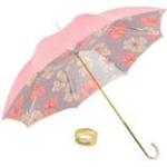Parapluies automatiques Pasotti roses à fleurs en toile pour femme 