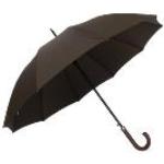 Parapluie droit automatique pour femme - Poignée en bois - Bordeaux Marron