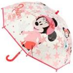 Parapluie enfant transparent - Parapluie fille - Poignée rose/corail - Minnie