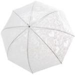 Parapluie long - Cloche avec imprimé design - Poignée courbée - Blanc