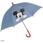 Parapluie long enfant bleu avec Mickey - Parapluie Disney - Poignée rouge