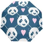 Parapluies tempête gris acier à motif pandas look fashion 