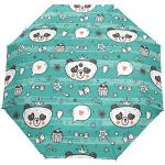 Parapluies tempête gris acier à motif pandas look fashion 