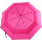 Parapluie Pliable, Compact Parapluie Automatique Ouverture Pliable et Fermet ure Résistant Au Vent à Tempête Solide Parapluie de Voyage pour Homme et Femme Rose
