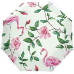 Parapluies tempête gris acier à motif flamants roses look fashion 