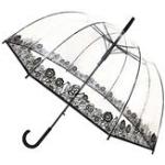 Parapluie transparent cloche - Résistant au vent - imprimé de fleurs sur bordure