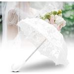 Parapluies de mariage blancs en dentelle à volants Taille S look fashion 
