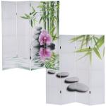 Paravent 4 panneaux pans séparateur de pièce 180x160cm motif orchidee PAR04009