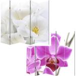 Paravents en bois à motif orchidées 