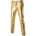 Pantalons de costume dorés métalliques Taille XL look fashion pour homme 