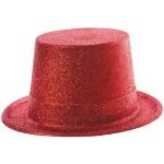 Chapeaux haut de forme Party Pro rouges à paillettes 