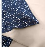 Housses de couette Linnea Design bleu nuit all over en polyester 260x240 cm 2 places 