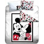 Linge de lit blanc en coton Mickey Mouse Club Minnie Mouse lavable en machine 200x200 cm 2 places pour enfant 