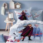 Linge de lit bleu en coton La Reine des Neiges 140x200 cm pour enfant 