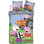 Linge de lit multicolore en coton à motif tracteurs Peppa Pig 100x135 cm pour enfant 