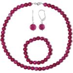 Bracelets de perles roses en argent à perles pour femme 