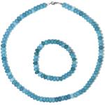 Colliers en argent bleus en argent à perles pour femme en promo 