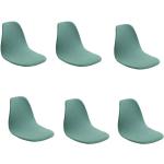Housses de chaise vertes à rayures extensibles en lot de 6 scandinaves 