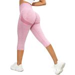 Pantalons de yoga roses en nylon Taille S look fashion pour femme 