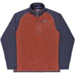 Vestes de quart Patagonia Better Sweater rouges en jersey éco-responsable à col montant Taille M pour homme 