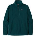 Vestes de quart Patagonia Better Sweater vert d'eau en jersey éco-responsable à col montant Taille S pour homme 