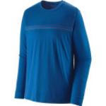 T-shirts Patagonia bleus en laine de mérinos à manches longues à manches longues à col rond Taille L look fashion pour homme 