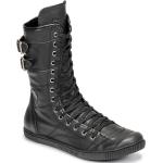 Chaussures montantes Pataugas noires en cuir Pointure 41 avec un talon jusqu'à 3cm pour femme en promo 
