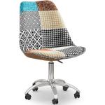 Chaises design multicolores patchwork en acier à hauteur réglable modernes 