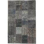 Tapis Patchwork gris foncé patchwork en toile 140x200 
