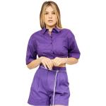 Chemises Patrizia Pepe violettes en popeline à manches courtes à manches courtes Taille XS classiques pour femme 