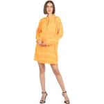 Robes Patrizia Pepe orange à manches longues à manches longues Taille L pour femme 