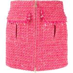 Jupes courtes Patrizia Pepe roses en fibre synthétique à franges minis Taille XL pour femme 
