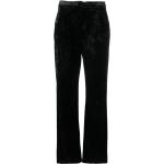 Pantalons droits Patrizia Pepe noirs en velours Taille XL W42 pour femme 