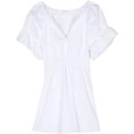 Robes en laine Patrizia Pepe blanches en coton mélangé à manches courtes Taille XL pour femme 