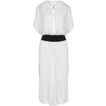 Robes Patrizia Pepe blanches en polyester à manches courtes à capuche midi à manches courtes Taille XS pour femme 