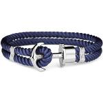 Bracelets Paul Hewitt bleu marine en acier gravés look fashion pour femme 