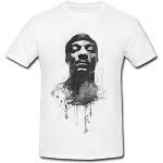 Paul Sinus Art Snoop Dogg T-shirt pour homme avec imprimé Blanc - Blanc - X-Large