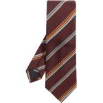 Cravates en soie de créateur Paul Smith Paul rouge bordeaux à rayures Tailles uniques pour homme 