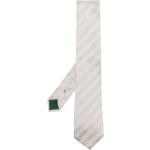 Cravates en soie de créateur Paul Smith Paul blanc crème à rayures à motif papillons Tailles uniques pour homme 