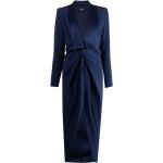 Robes de cocktail Paule Ka bleues en viscose mi-longues Taille XS pour femme en promo 