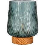 Lampes de table turquoise en bois 