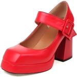 Chaussures d'été rouges Pointure 41 look fashion pour femme 