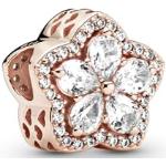 Charms Pandora Rose roses en métal en or rose look fashion pour femme 