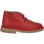 Desert boots rouges en cuir lisse Pointure 39 look casual 