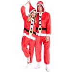 Pyjamas combinaisons pour fêtes de Noël rouges en flanelle Taille M look fashion pour homme 