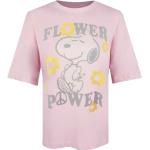 T-shirts col rond multicolores en coton à motif fleurs Snoopy à manches courtes à col rond Taille M look hippie pour femme 