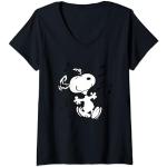 T-shirts noirs Snoopy Taille S classiques pour femme 