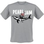 Pearl Jam Shark Cowboy Homme T-Shirt Manches Courtes Gris M 100% Coton Regular/Coupe Standard