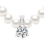 Pendentifs perle blancs en argent à perles avec certificat d'authenticité look fashion pour femme 