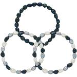 Bracelets de perles gris perle à perles avec certificat d'authenticité baroques & rococo pour femme 